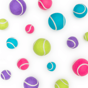 Friendsheep Sustainable Wool Goods Pet Toys Pink & Purple Tennis Wool Ball Toy