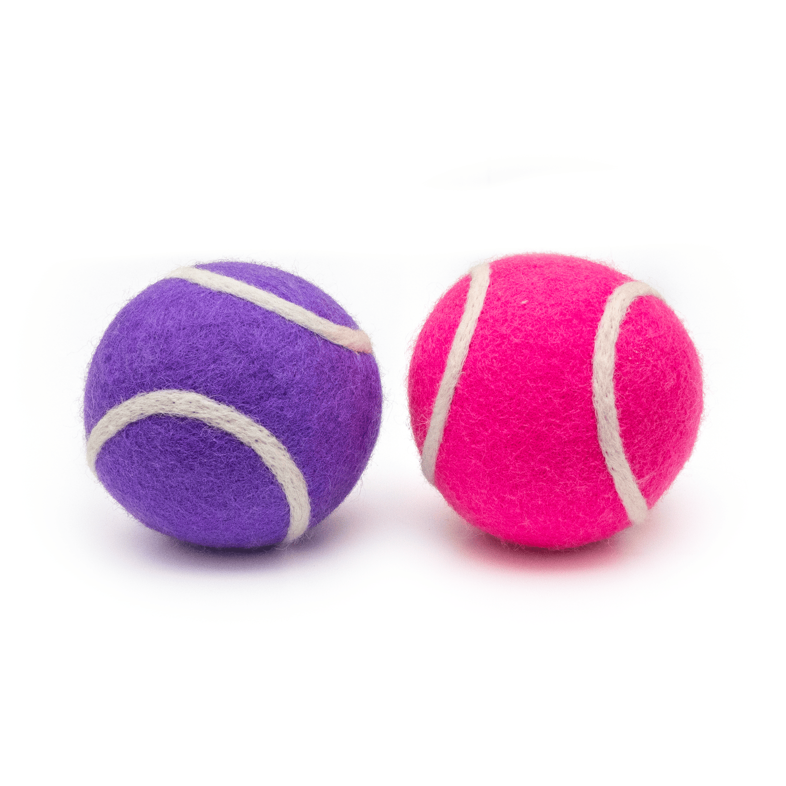 Friendsheep Sustainable Wool Goods Pet Toys Pink & Purple Tennis Wool Ball Toy