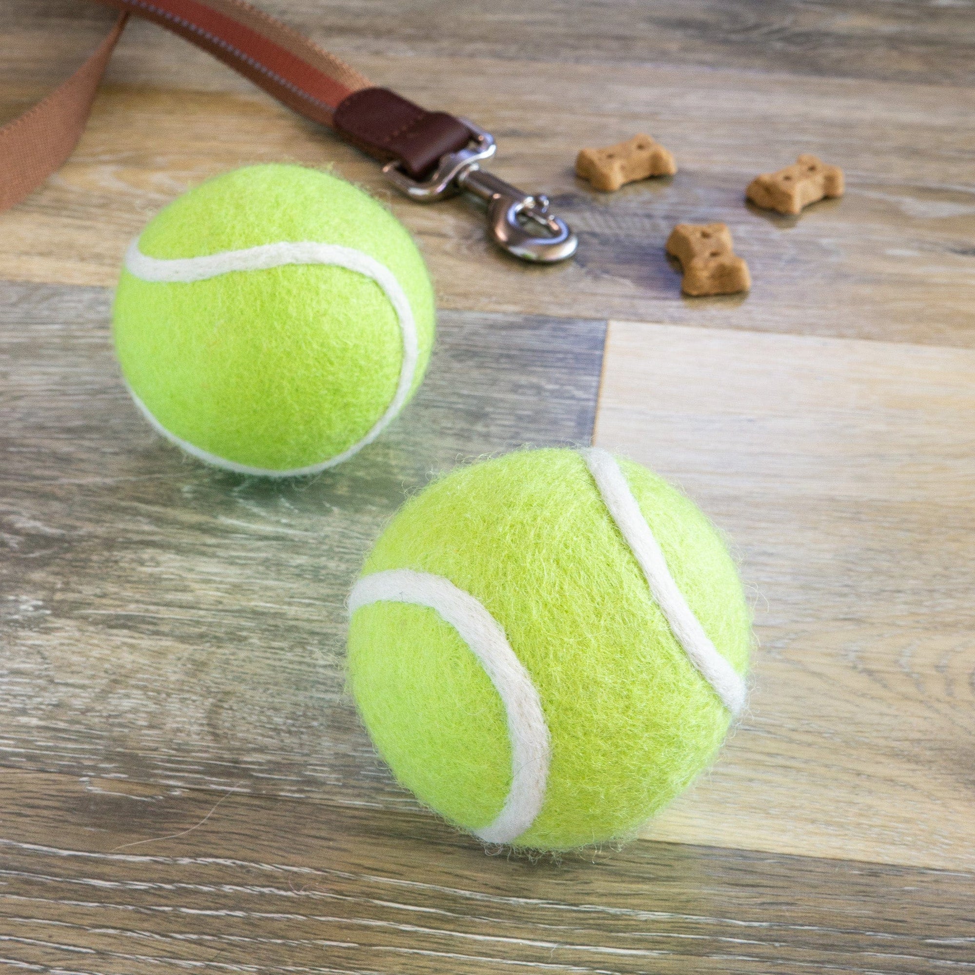 Friendsheep Sustainable Wool Goods Pet Toys Teal & Green Tennis Wool Balls Dog Toy