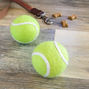 Friendsheep Sustainable Wool Goods Pet Toys Teal & Green Tennis Wool Balls Dog Toy
