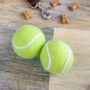 Friendsheep Sustainable Wool Goods Pet Toys Teal & Green Tennis Wool Balls Dog Toy