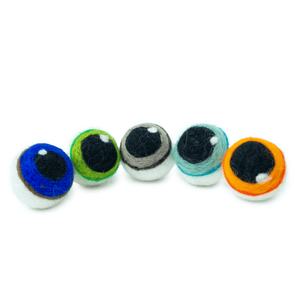 Friendsheep Sustainable Wool Goods Spooky Eye Ball Eco Toys - Set of 4