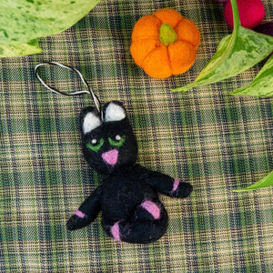 Friendsheep Sustainable Wool Goods Yoga Black Cat