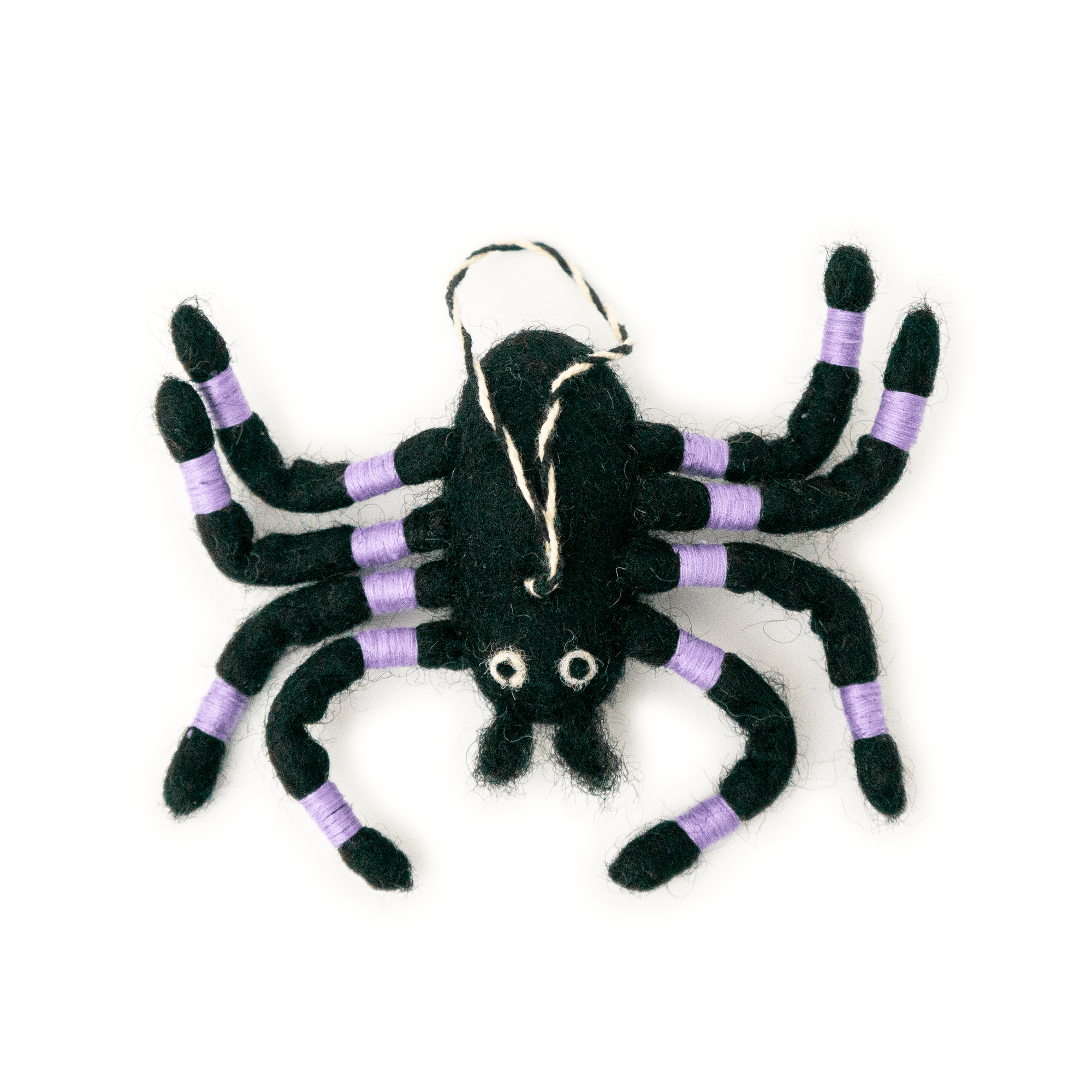Friendsheep Sustainable Wool Goods Zippy The Black And Purple Spider