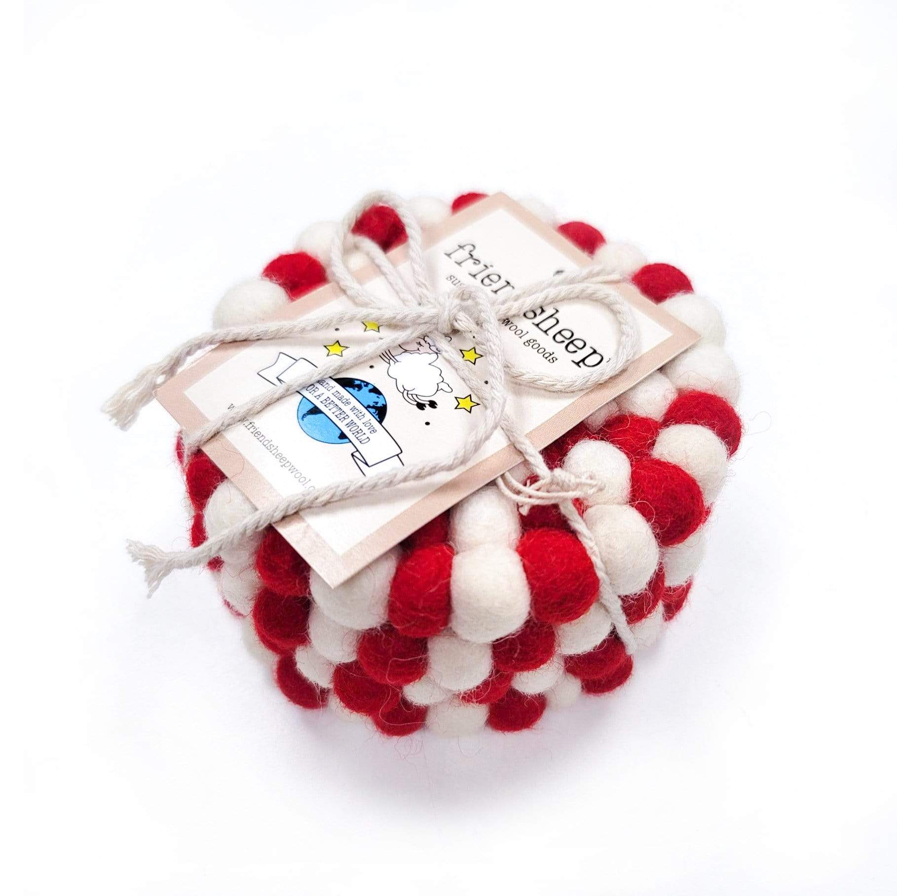 Friendsheep Coaster Candy Cane Eco Coasters