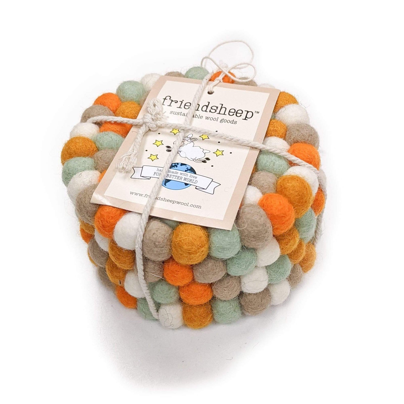 Friendsheep Coaster Eco Trivet Pumpkin Patch Eco Coasters