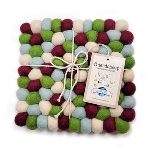 Friendsheep Coaster Square Eco Trivet Yuletide Eco Coasters