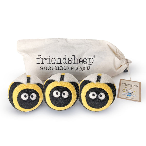 Bee Trio Wool Dryer Balls