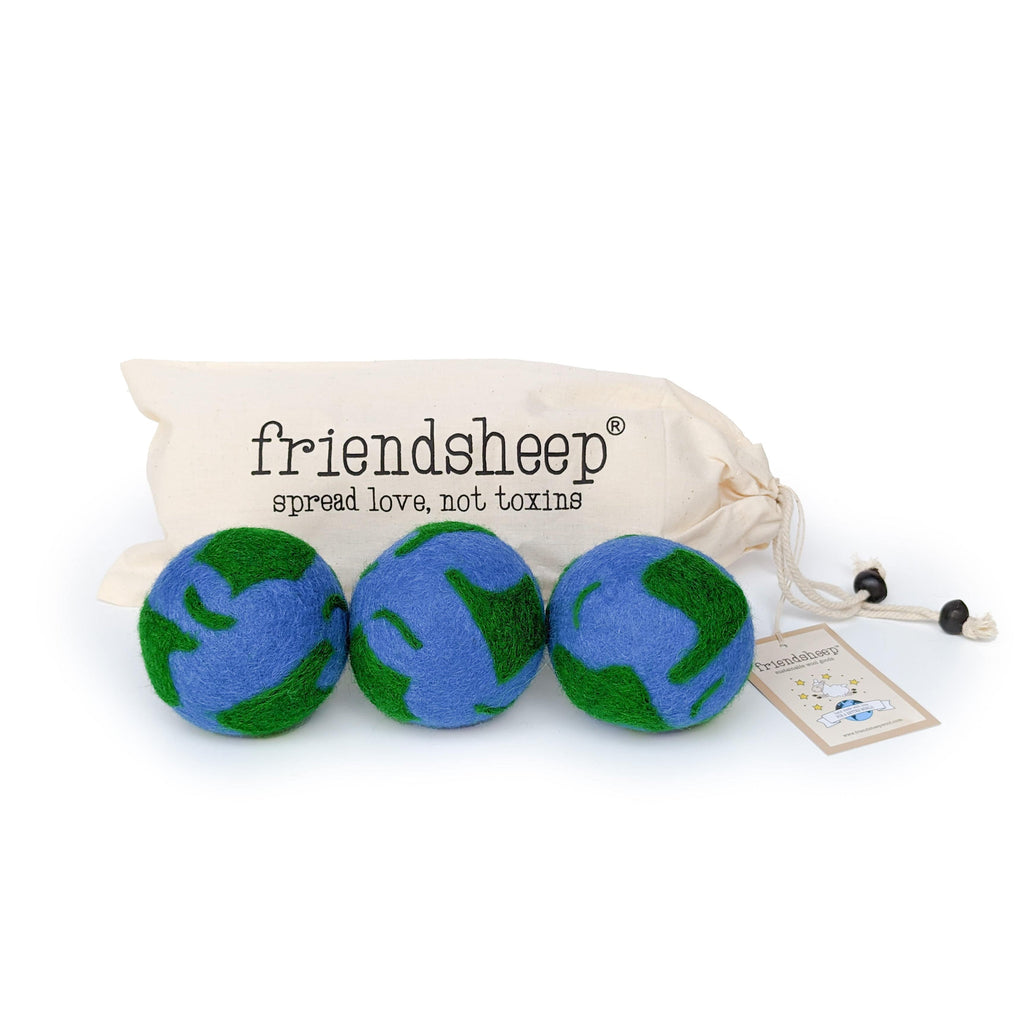 EARTH BALL W LOTION Green 3本セット【ボール有】 Earth Trio - Eco Wool Dryer Balls by Friendsheep