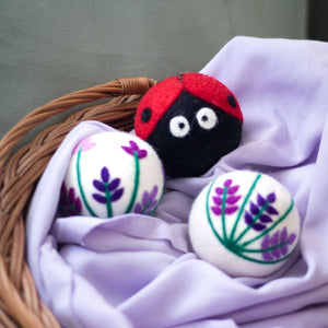 Friendsheep Eco Dryer Balls Lavender Fields Ladybug