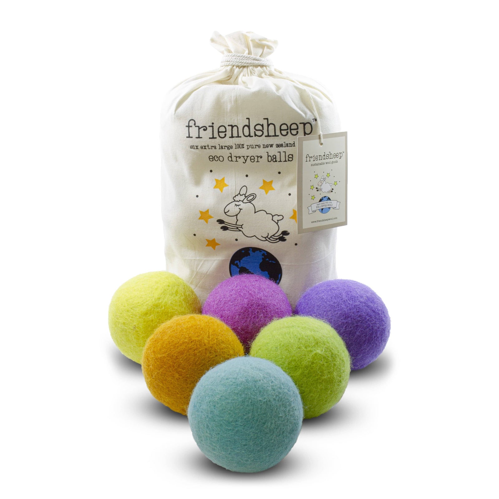 Friendsheep Eco Dryer Balls Rainbow Blast Eco Dryer Balls