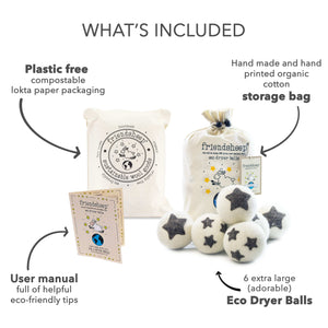 Friendsheep Eco Dryer Balls Stars Galore