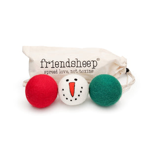 Friendsheep Eco Dryer Balls Vintage Holidays - Red