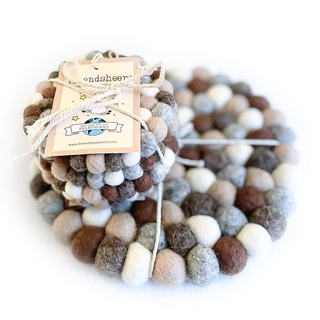 Friendsheep Fabric Freshener Earth Tones Eco Coasters