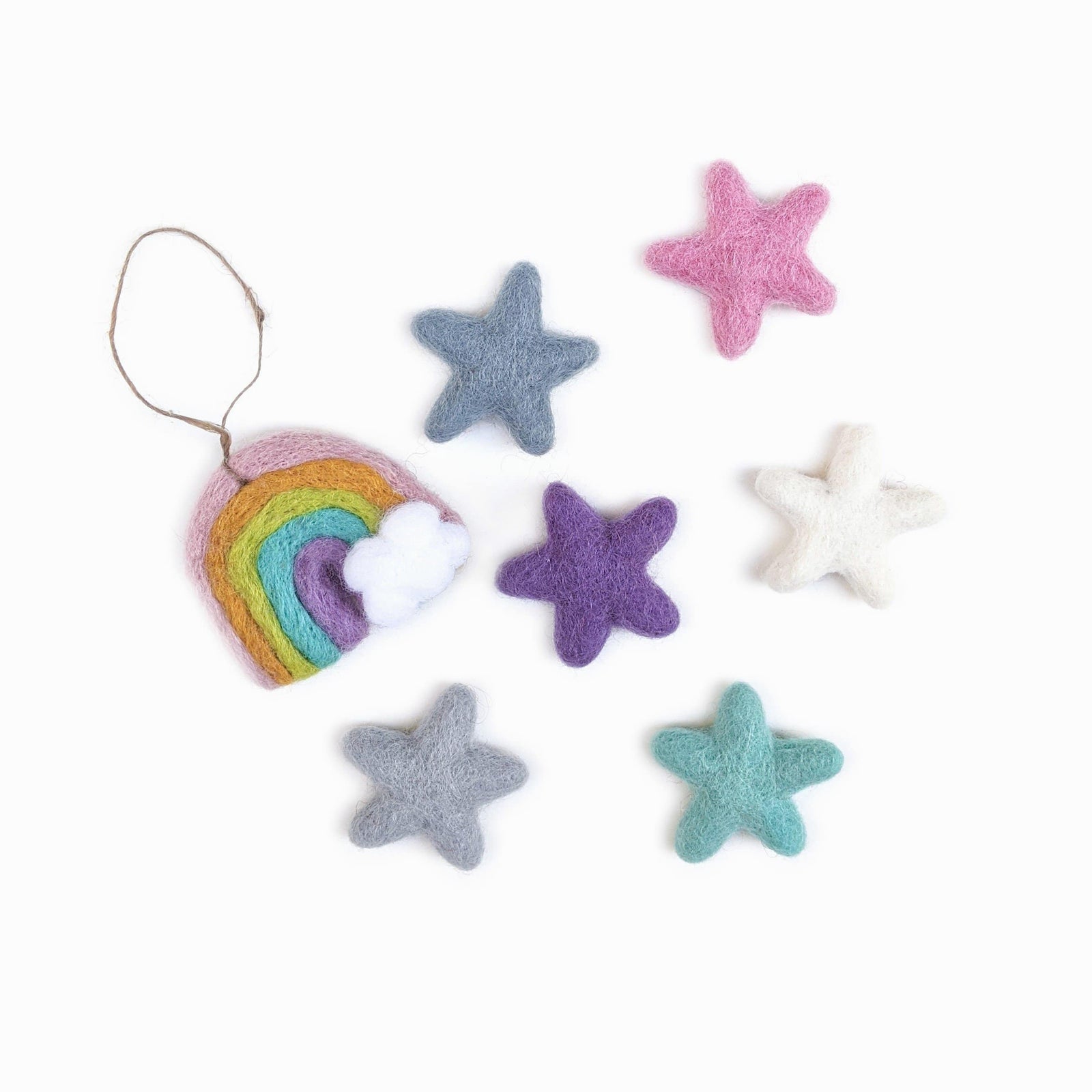 Friendsheep Fabric Freshener 6 stars and 1 rainbow with string North Star - Eco Fresheners