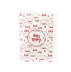 "Happy Holidays" lokta paper gift bag