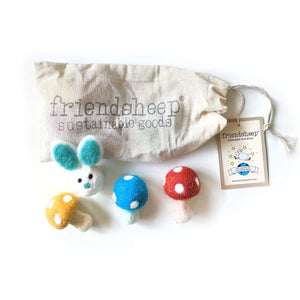 Friendsheep Pet Toys blue bunny Enchanted Forest Eco Toys - Set of 4