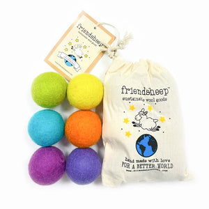 Friendsheep Pet Toys Eco Toy Ball "Rainbow Land" - Set of 6