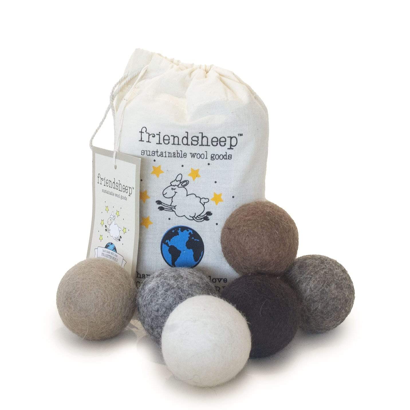 Friendsheep Natural Mystic Eco Dryer Balls, Beige