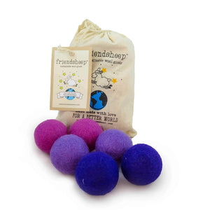 Friendsheep Pet Toys purple Eco Toy Ball "Purple Rain" -  - Set of 6