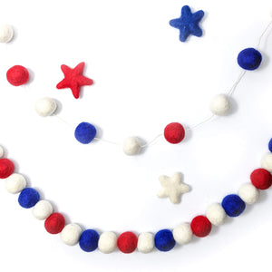 Friendsheep Red White and Blue Eco Garland