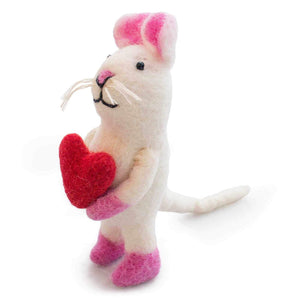 Friendsheep Susatainable Wool Goods Friendsheep Wooly Friend Valentino the Mouse - Limited Edition