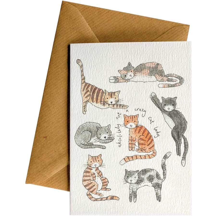 Absolutely Not a Crazy Cat Lady - Greeting Card
