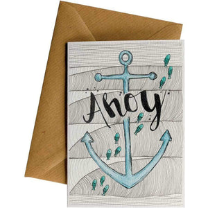 Friendsheep Sustainable Goods greeting_card Ahoy Anchor - Greeting Card