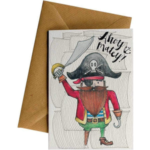 Friendsheep Sustainable Goods greeting_card Ahoy Matey! (Pirate) - Greeting Card