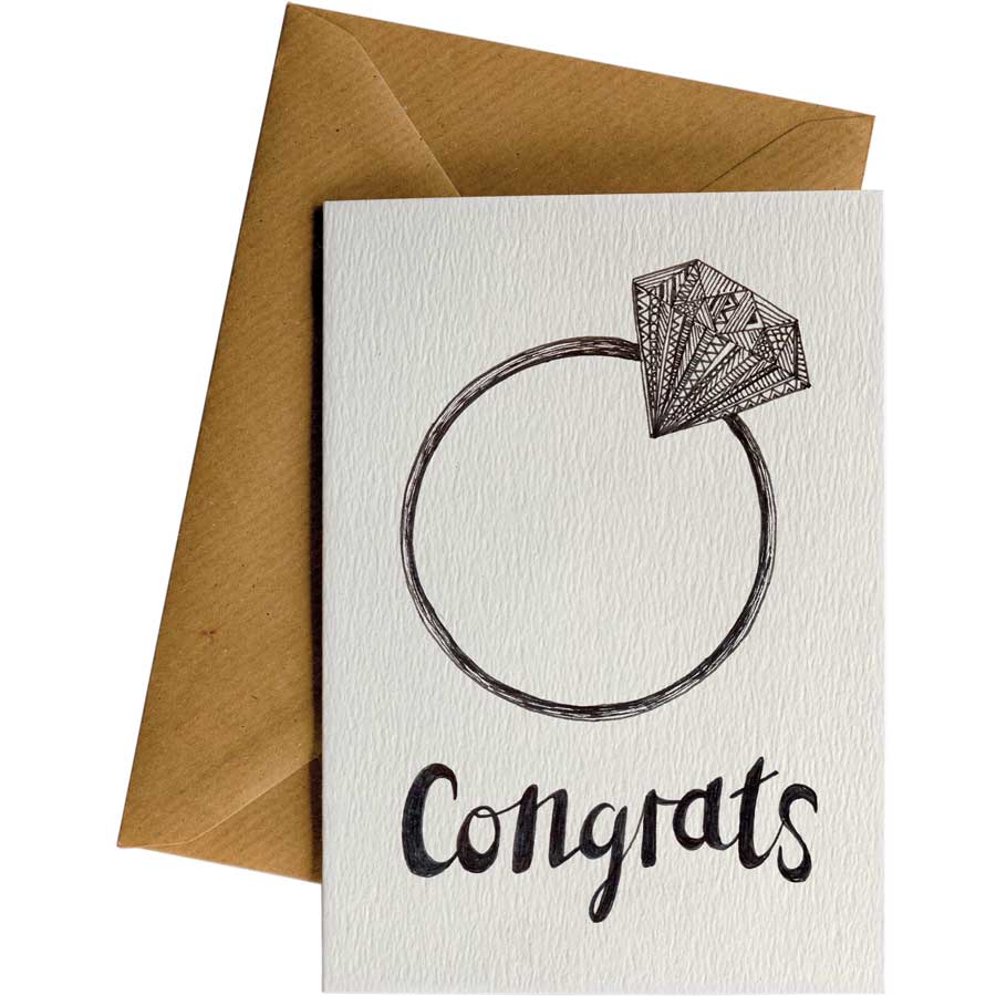 Friendsheep Sustainable Goods greeting_card Congrats Ring  - Greeting Card
