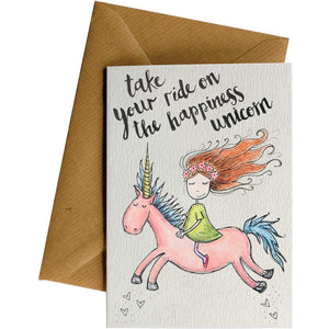 Friendsheep Sustainable Goods greeting_card Happiness Unicorn - Greeting Card