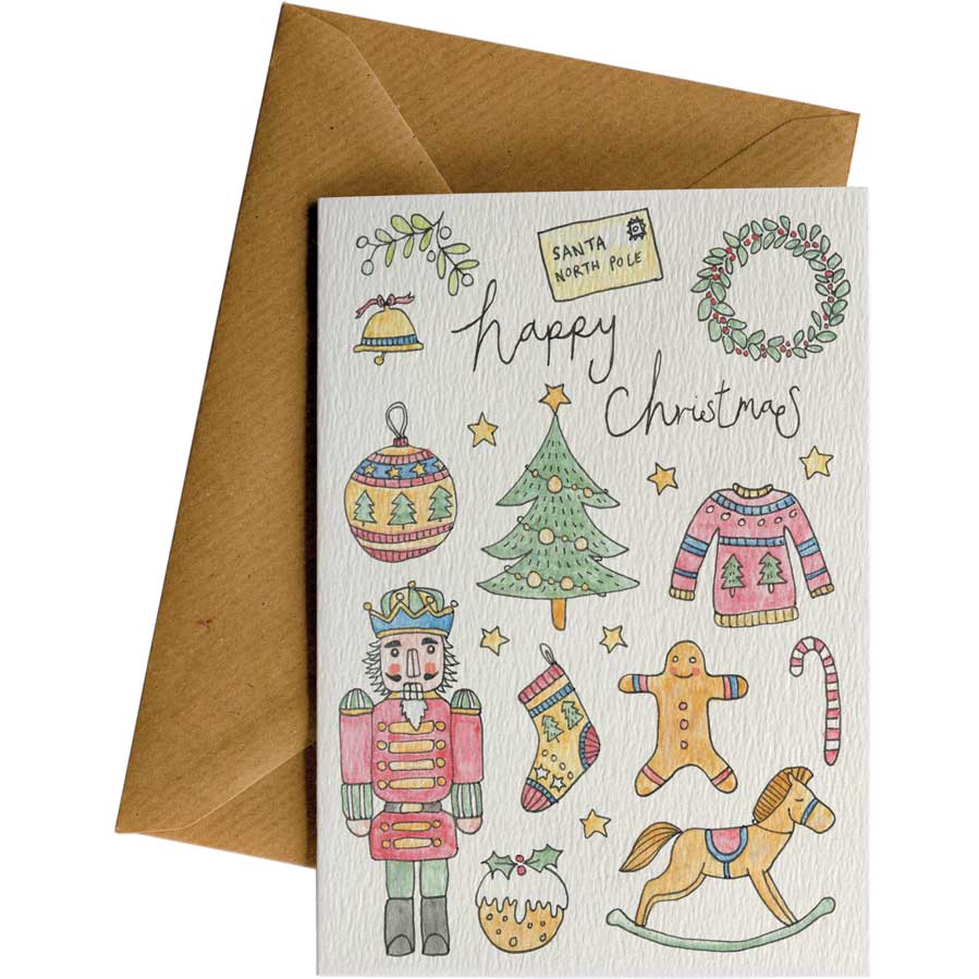 Friendsheep Sustainable Goods greeting_card Happy Christmas Toys - Greeting Card