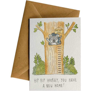 Friendsheep Sustainable Goods greeting_card New Home Lemur  - Greeting Card