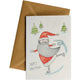 Friendsheep Sustainable Goods greeting_card Skating Santa - Greeting Card