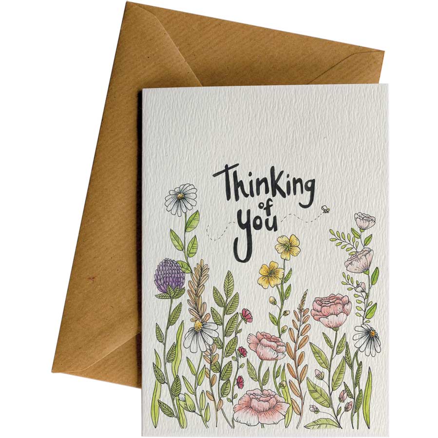 Thinking of You (Flowers) - Greeting Card