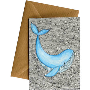Whale - Greeting Card