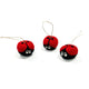Friendsheep Sustainable Wool Goods Charmed Ladybug Eco Ornaments - Set of 3