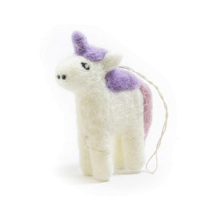 Friendsheep Sustainable Wool Goods Hanging Animals Rainbow Unicorns - Set of 3