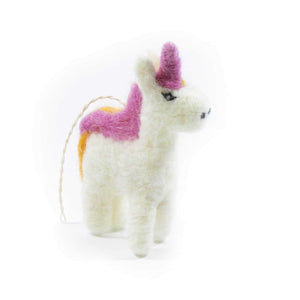 Friendsheep Sustainable Wool Goods Hanging Animals Rainbow Unicorns - Set of 3