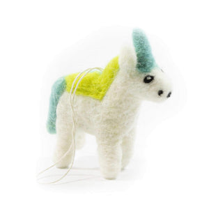 Friendsheep Sustainable Wool Goods Hanging Animals Rainbow Unicorns - Set of 3