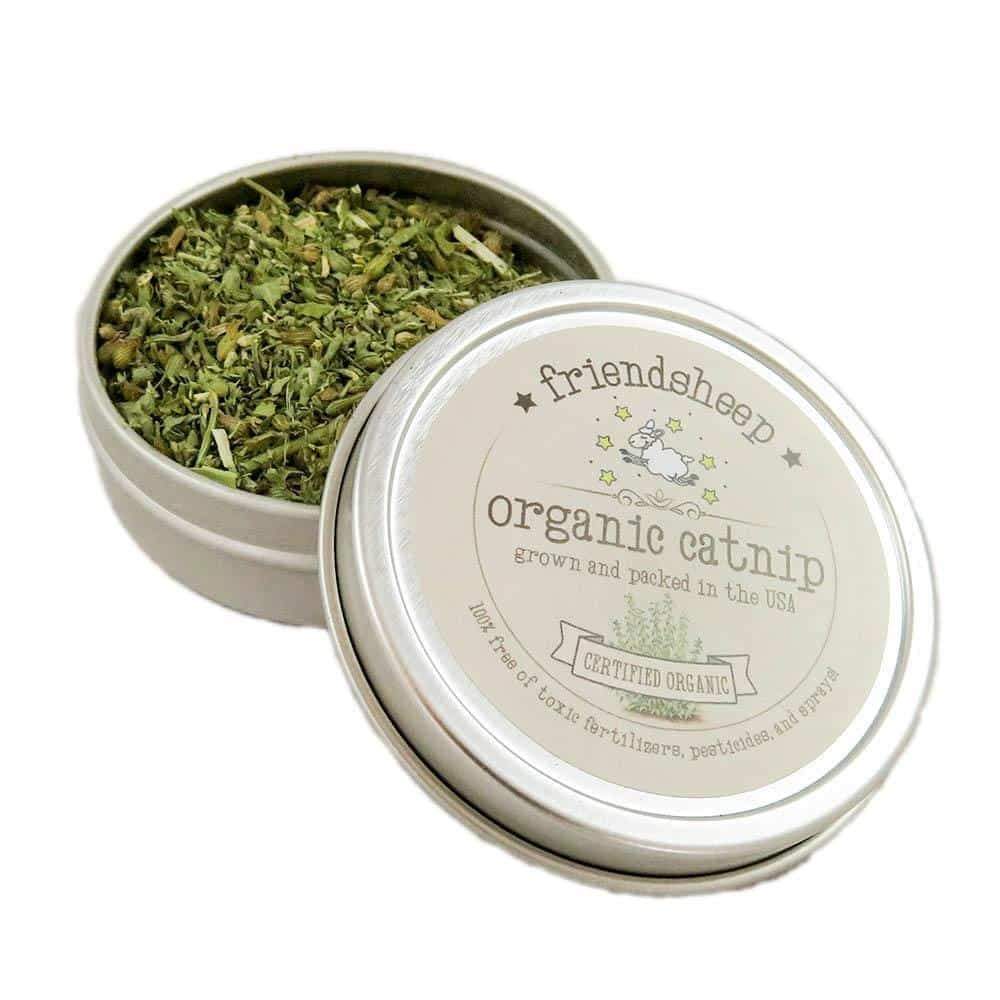 Friendsheep Sustainable Wool Goods Pet Toys Organic Catnip Tin
